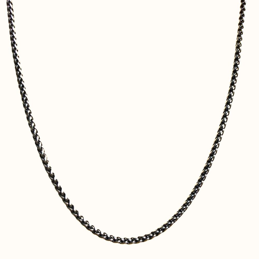 Bundle of 2 Mens Solid Sterling Silver Chopin Chain 55mm abel232